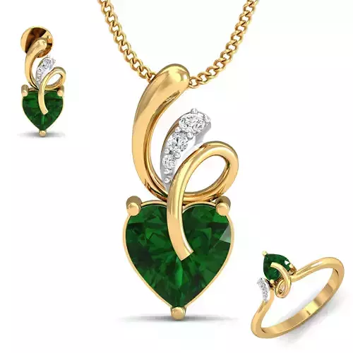 Women ring earrings pendant 3dm stl render detail 3D print model