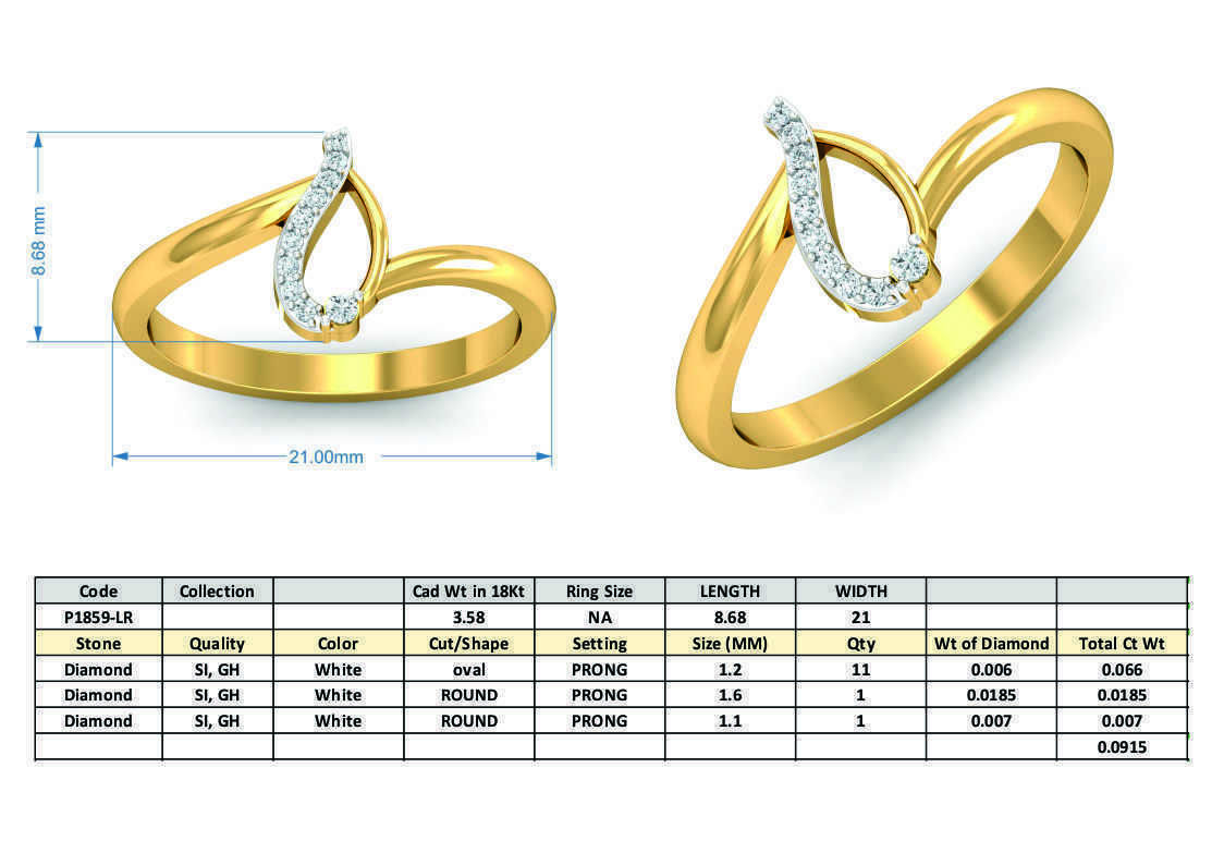 Women ring earrings pendant 3dm stl render detail 3D print model 3D print model_12