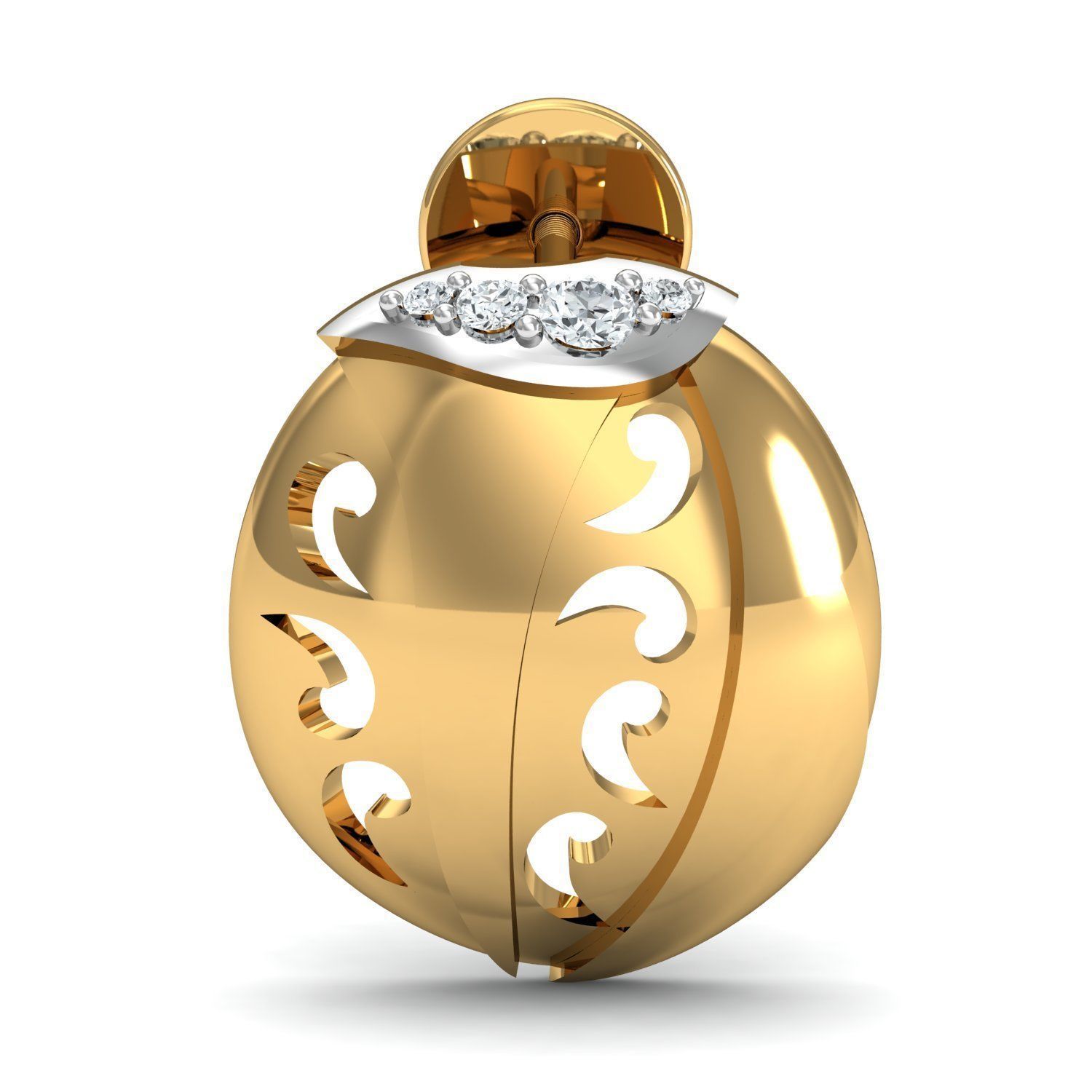 Women ring earrings pendant 3dm stl render detail 3D print model 3D print model_5