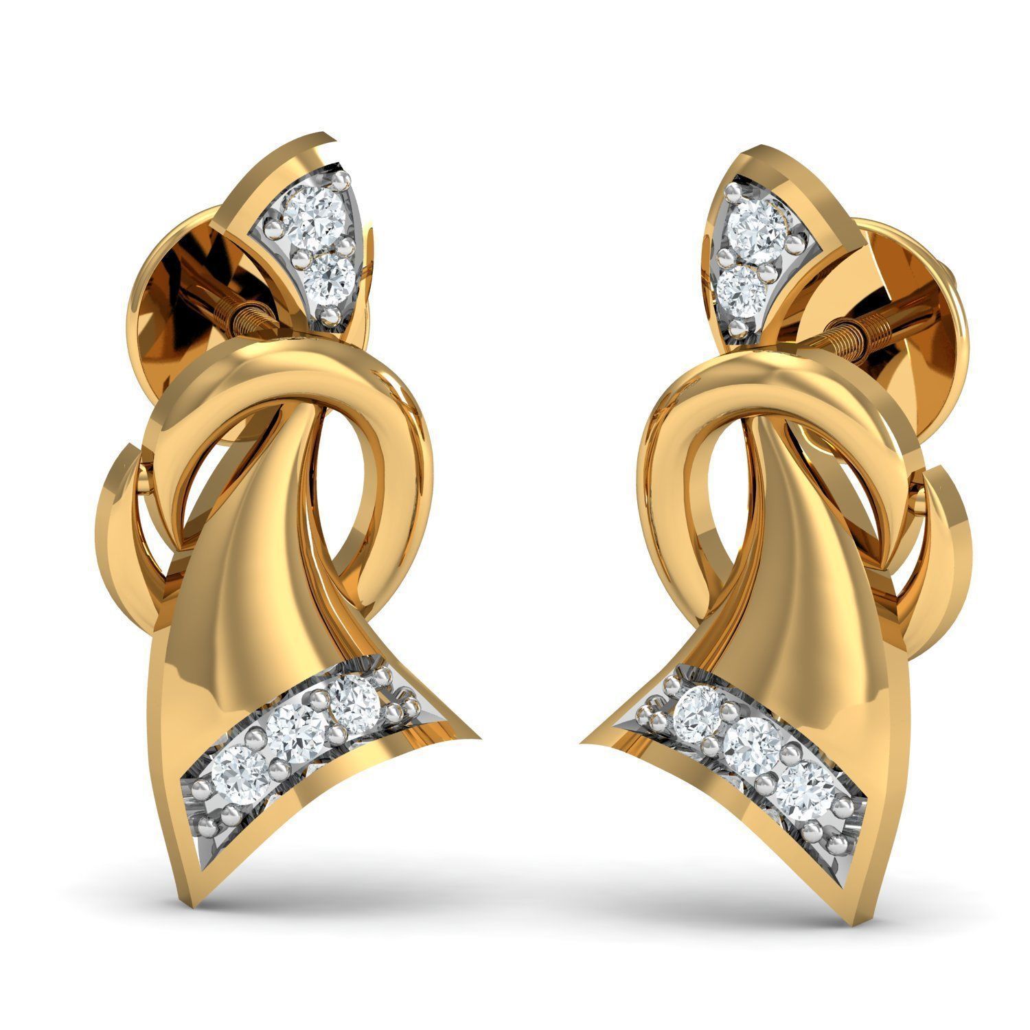 Women ring earrings pendant 3dm stl render detail 3D print model 3D print model_4