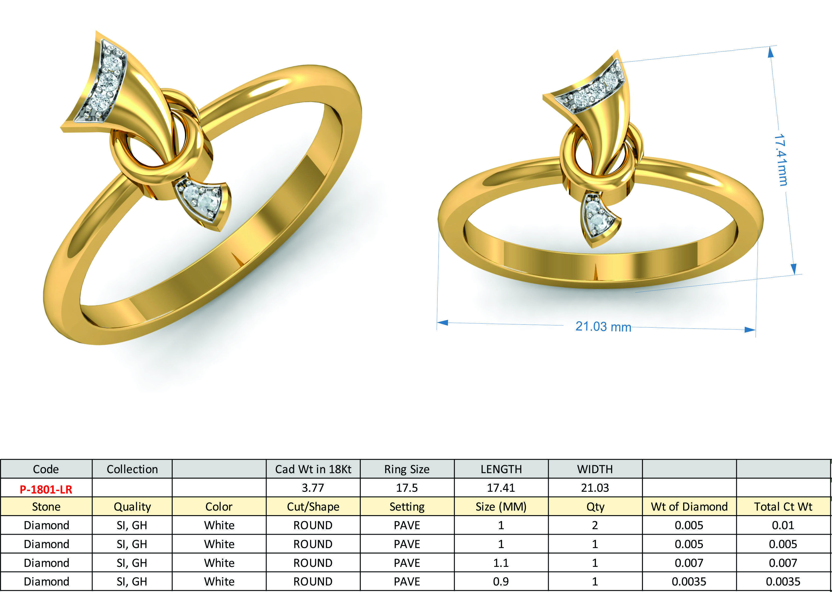 Women ring earrings pendant 3dm stl render detail 3D print model 3D print model_11