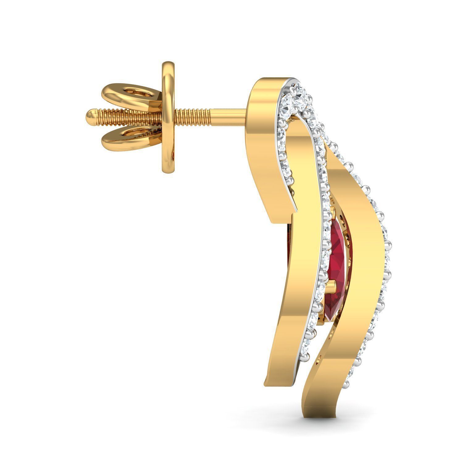 Women ring earrings pendant 3dm stl render detail 3D print model 3D print model_6