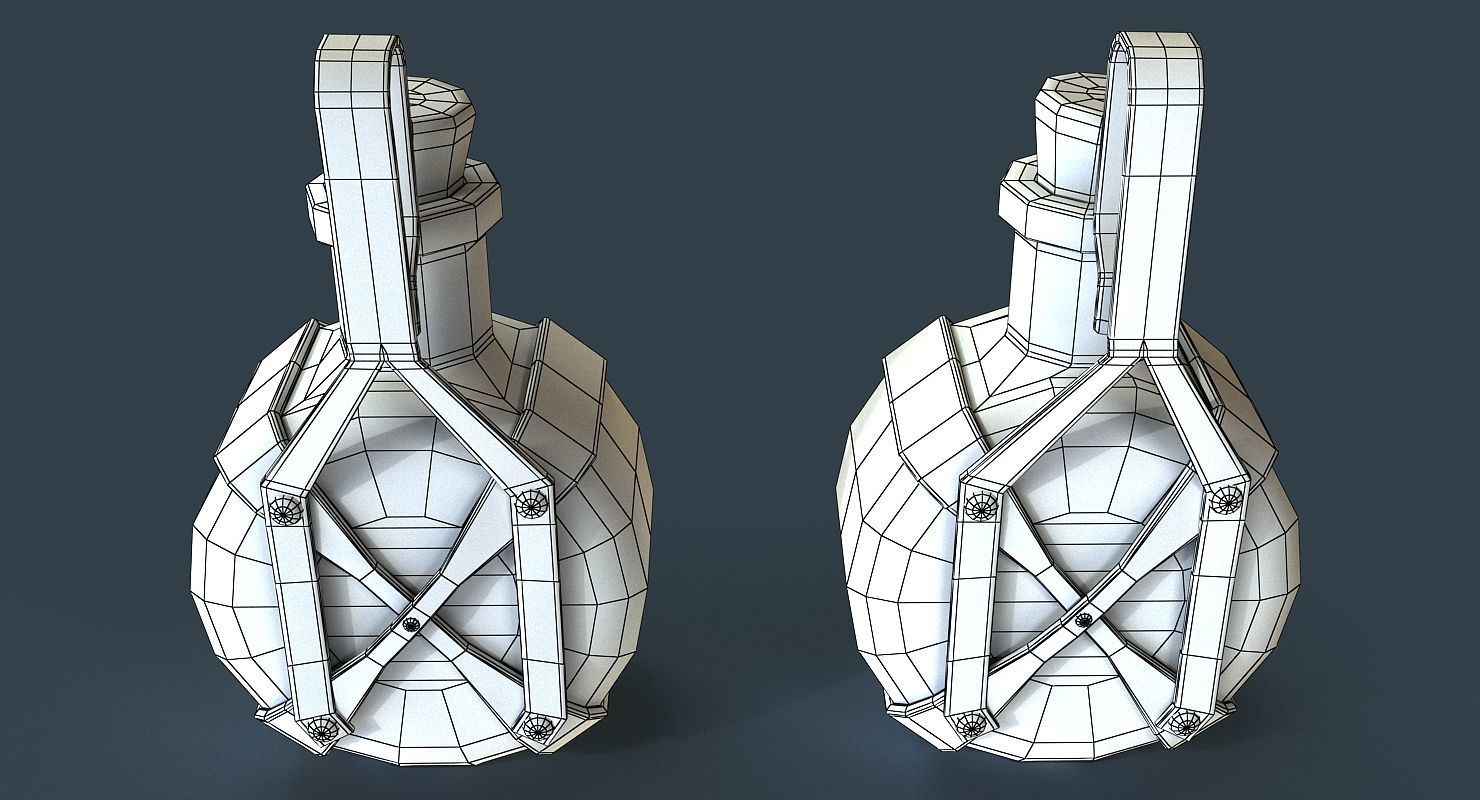 Bottles two Low-poly 3D model_9