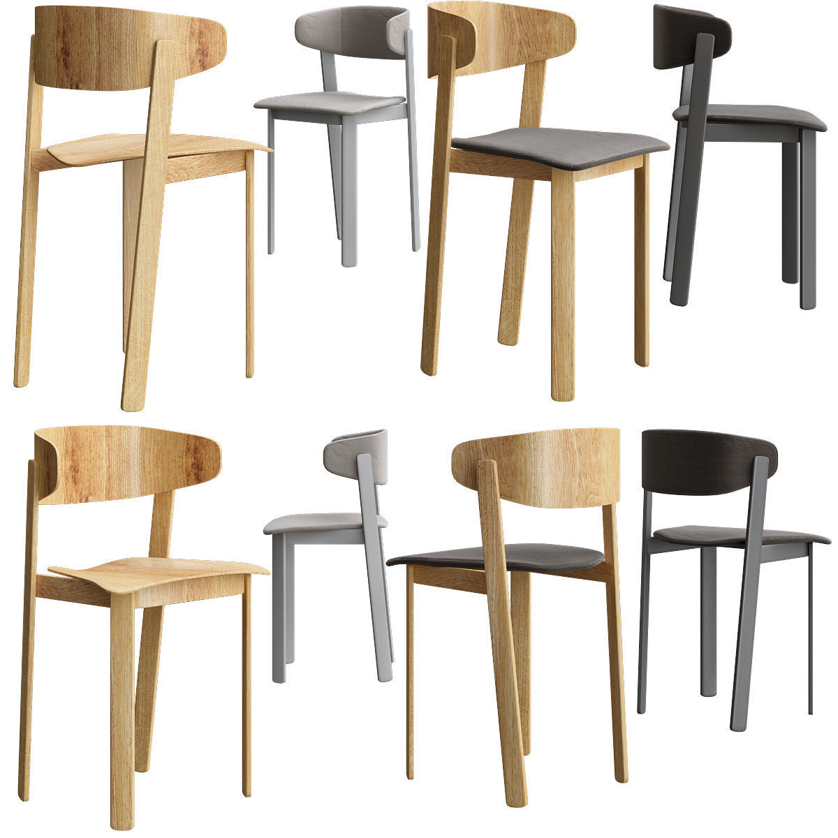 Chair - Armchair and Dinning table Collection 23 Pieces 3d model 3D model_23