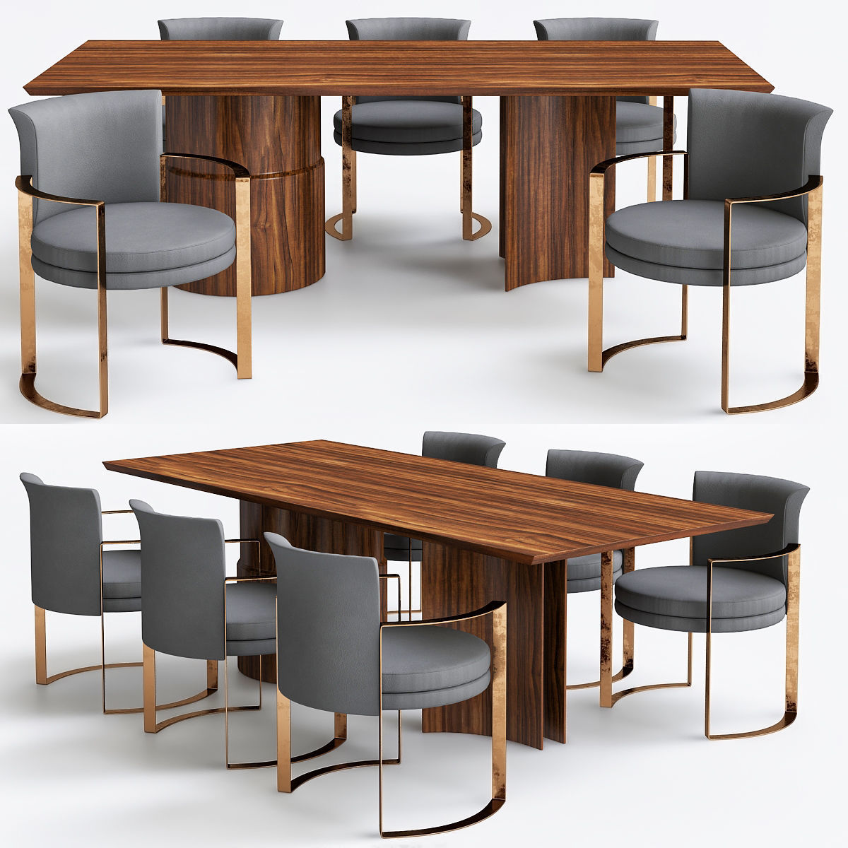 Chair - Armchair and Dinning table Collection 23 Pieces 3d model 3D model_3