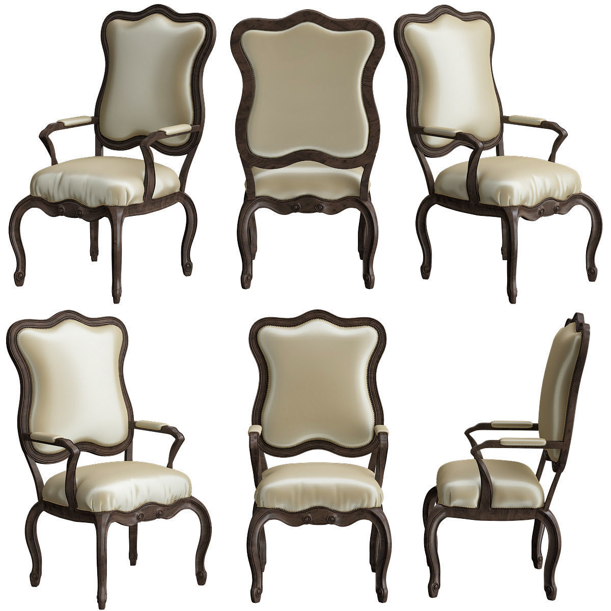 Chair - Armchair and Dinning table Collection 23 Pieces 3d model 3D model_5