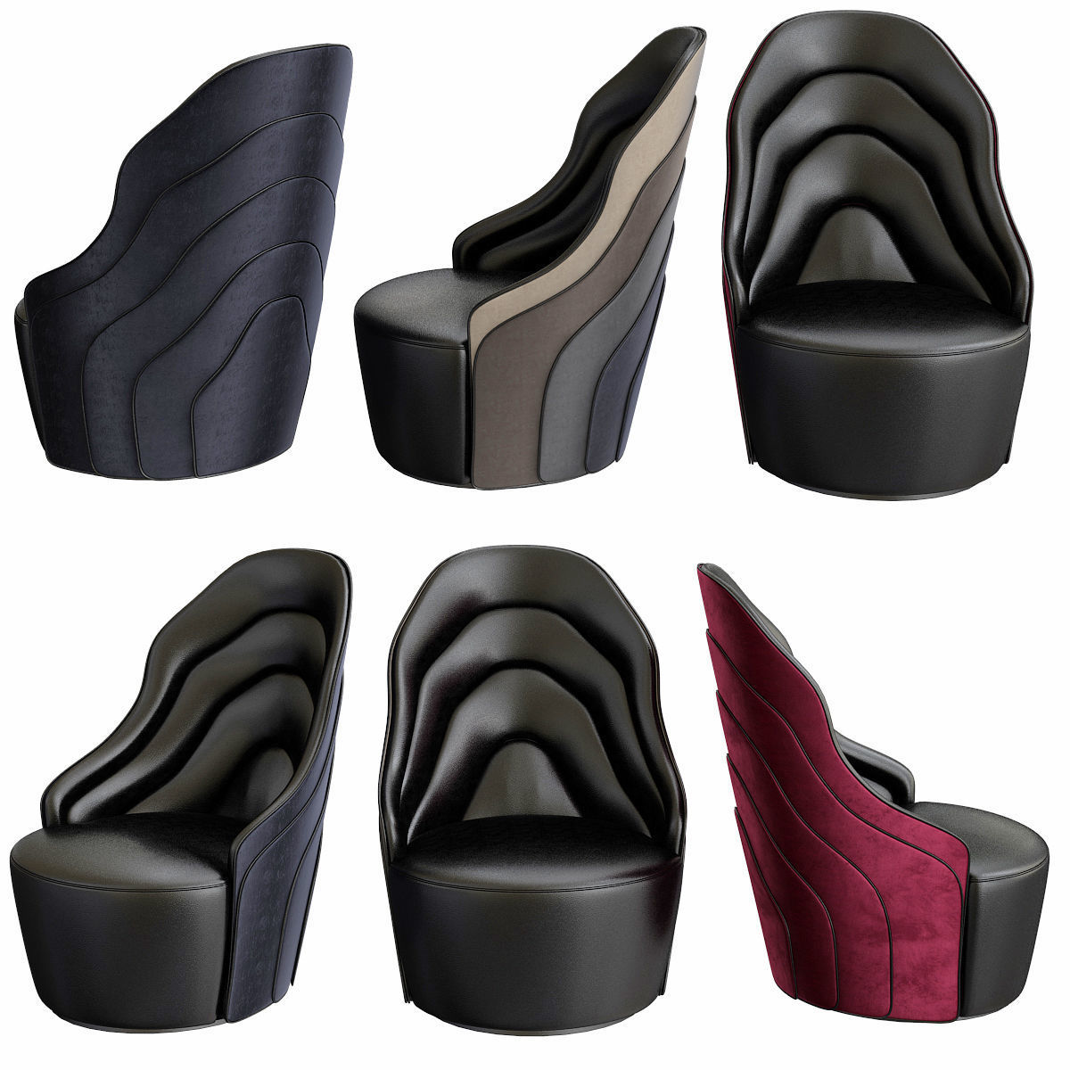 Chair - Armchair and Dinning table Collection 23 Pieces 3d model 3D model_34