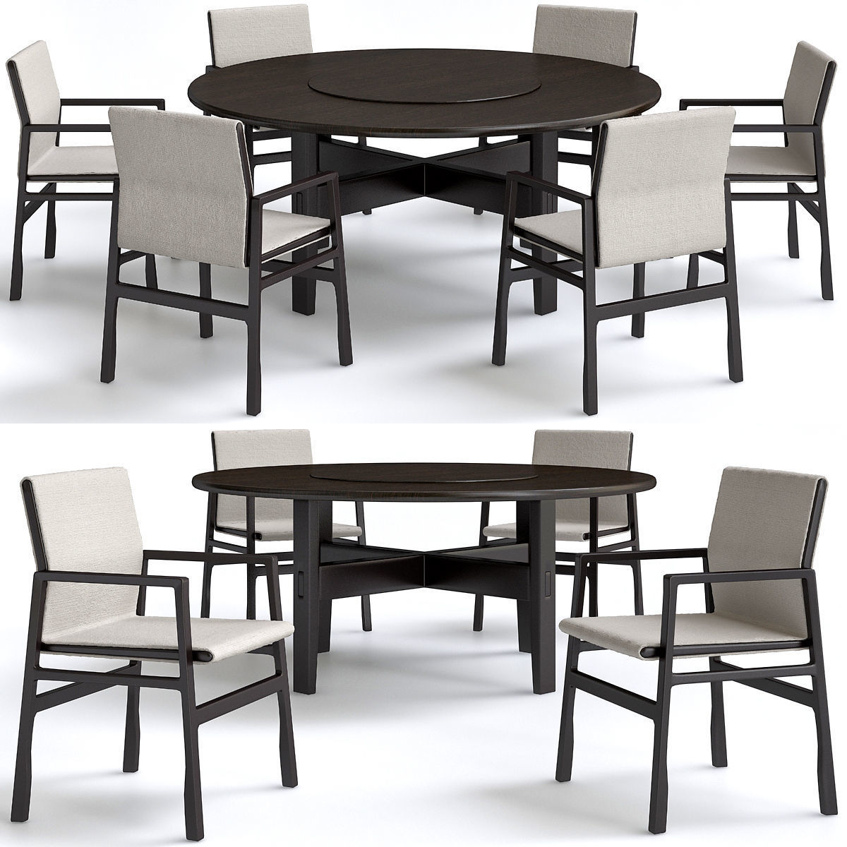 Chair - Armchair and Dinning table Collection 23 Pieces 3d model 3D model_11