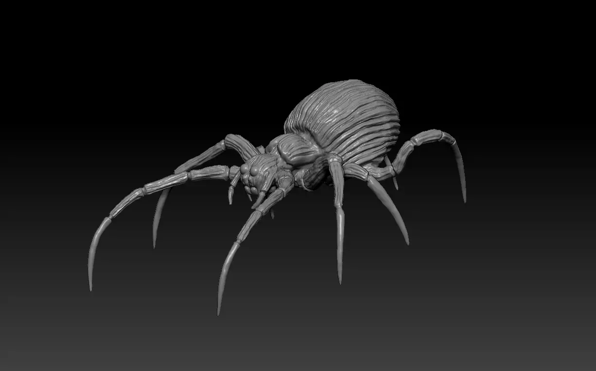 Spider 3D print model Low-poly 3D model_0