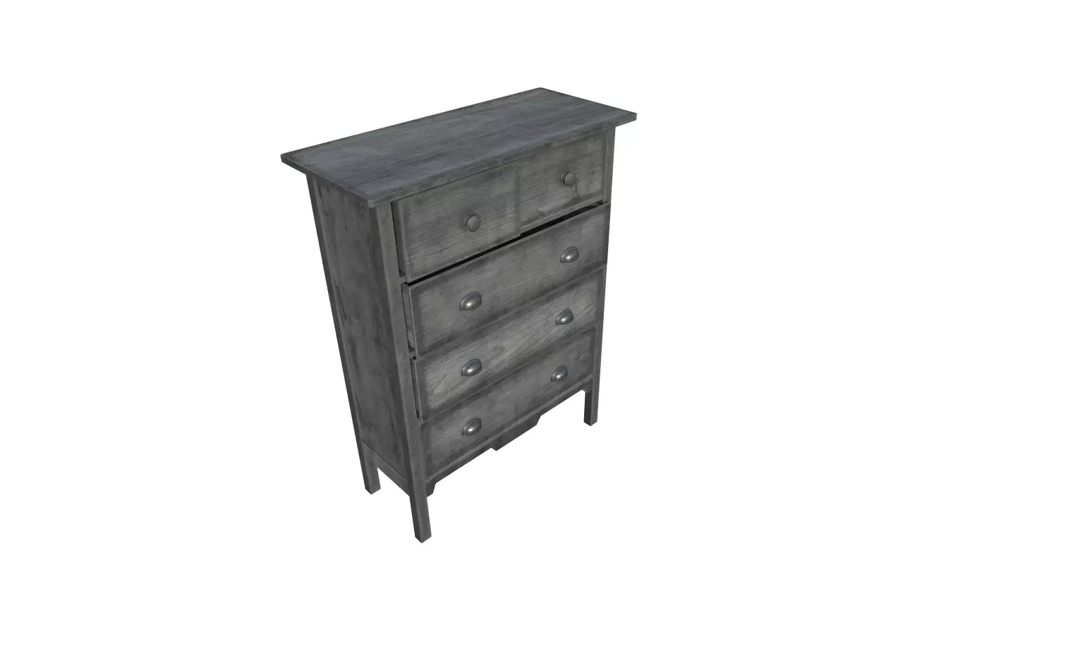 Drawer chest of drawers Free low-poly 3D model_0