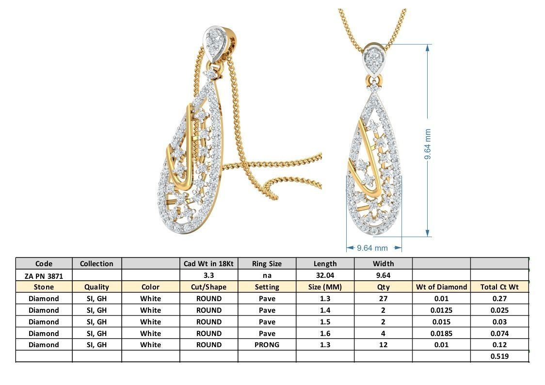 Women pendant-earrings set 3dm mgx render detail 3D print model 3D print model_3