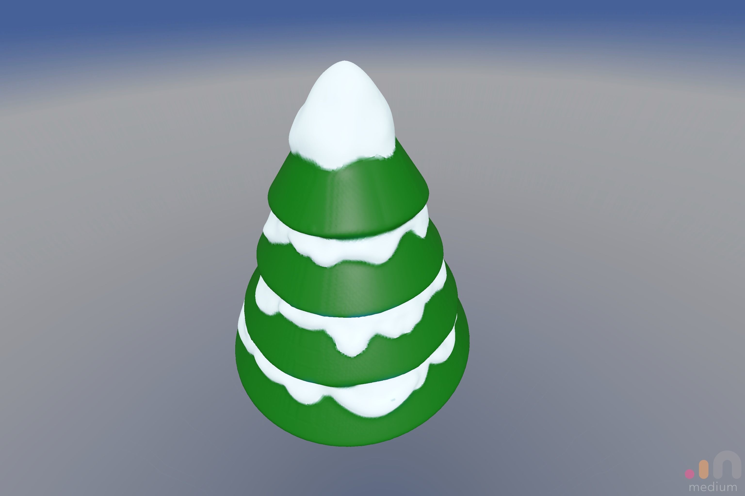 Christmas Tree with Snow 3D print model_6