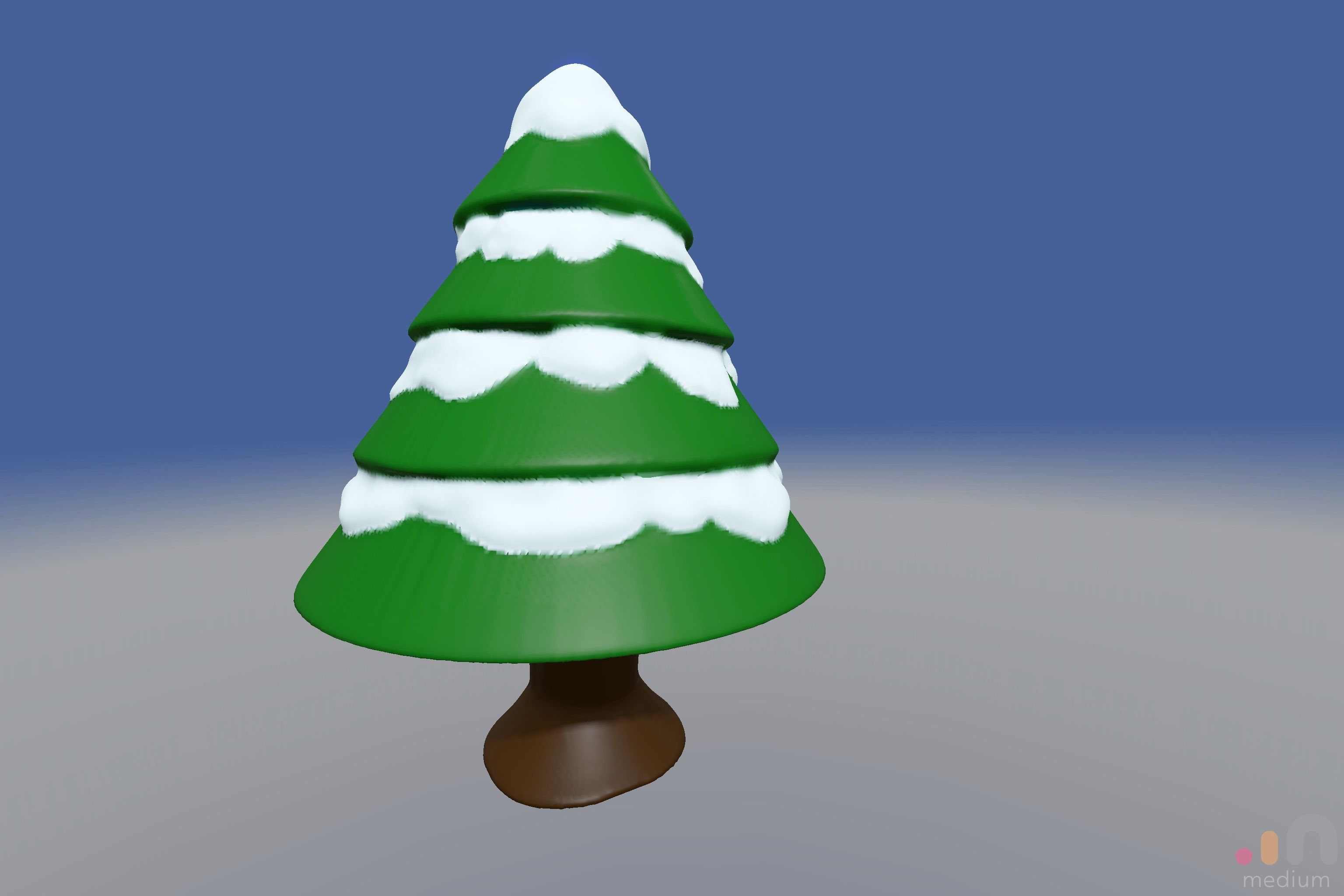 Christmas Tree with Snow 3D print model_2