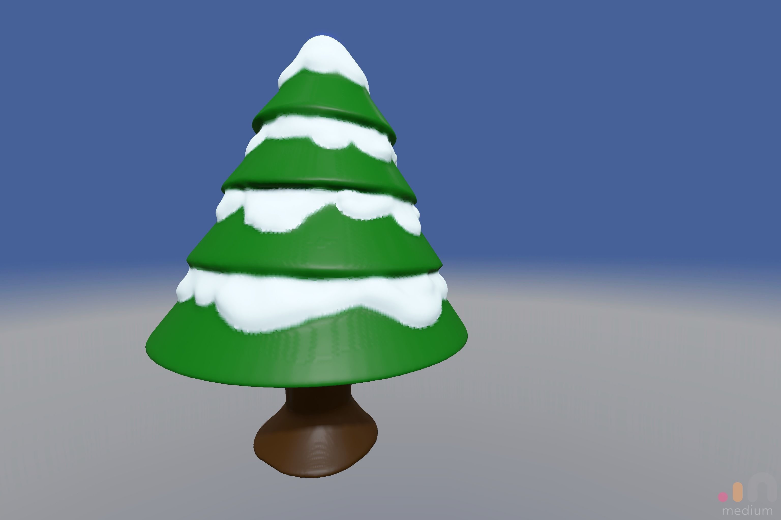 Christmas Tree with Snow 3D print model_4