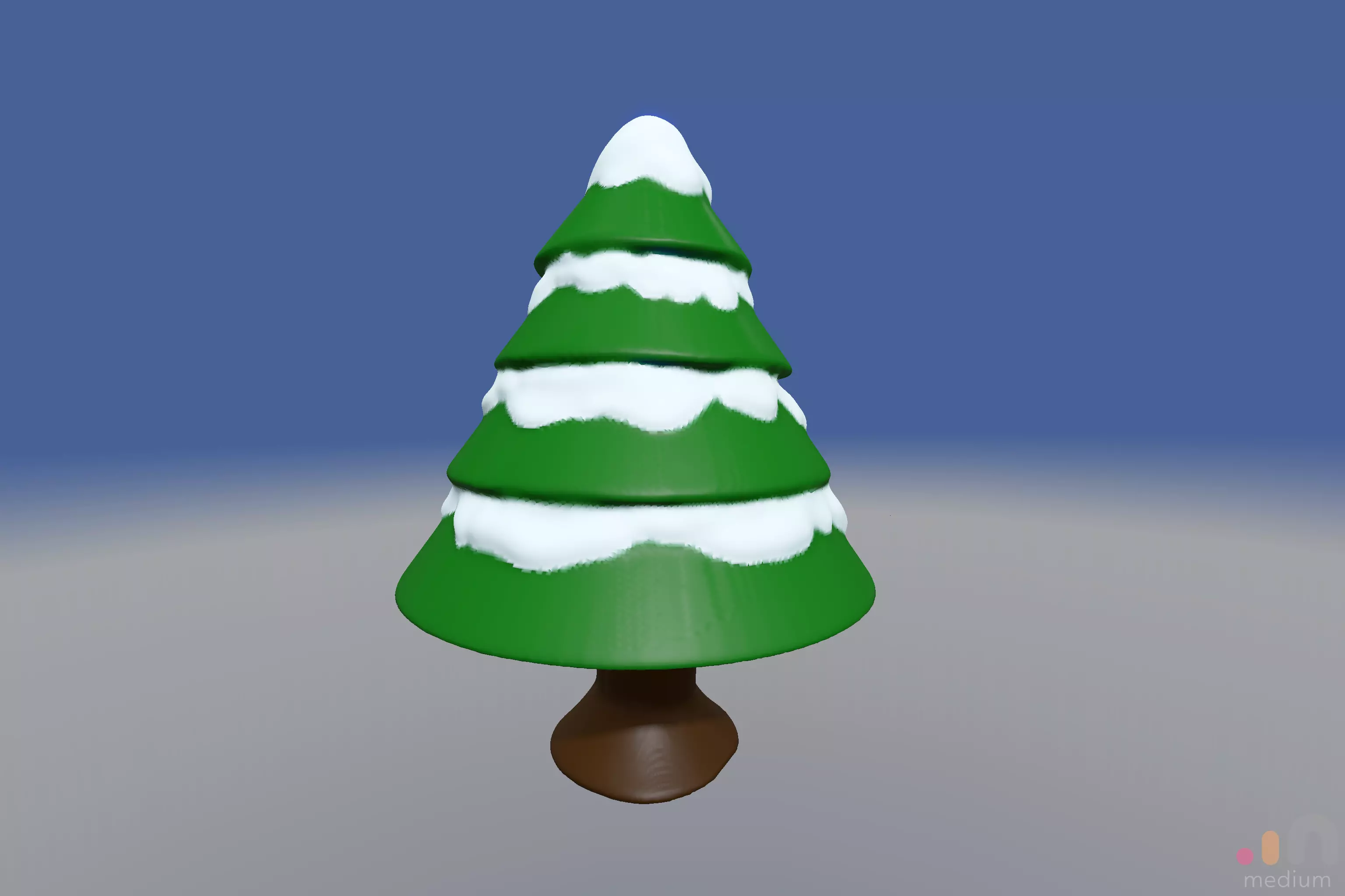 Christmas Tree with Snow 3D print model_0