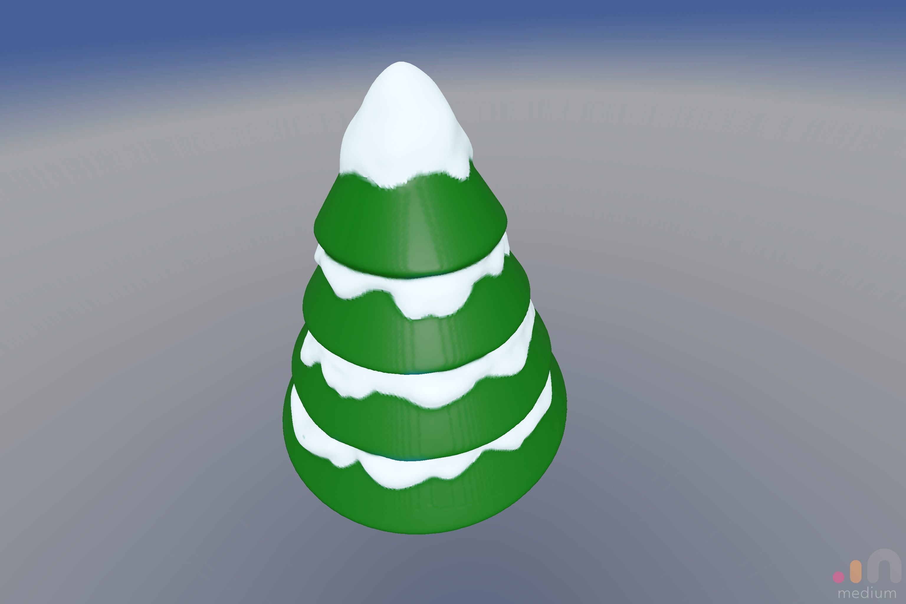 Christmas Tree with Snow 3D print model_8