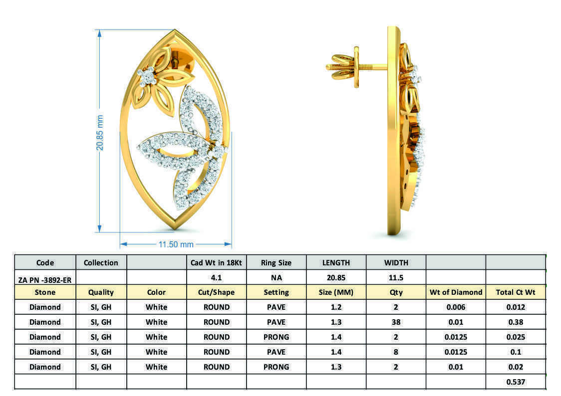 Women pendant-earrings set 3dm mgx render detail 3D print model 3D print model_7