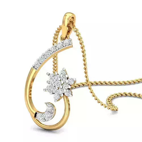 Women pendant-earrings set 3dm mgx render detail 3D print model 3D print model