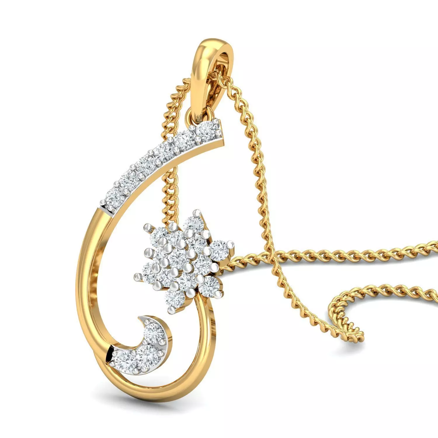 Women pendant-earrings set 3dm mgx render detail 3D print model 3D print model_0