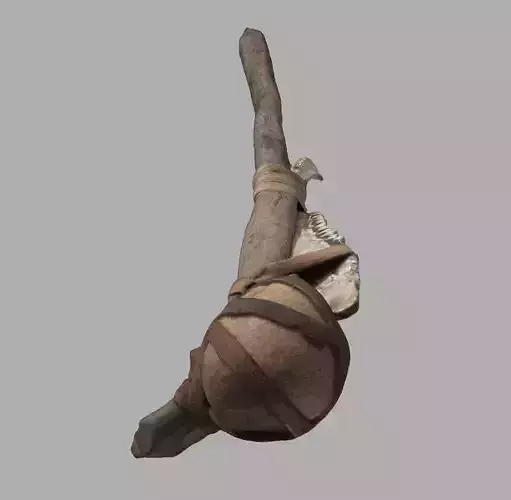 REALISTIC PRIMITIVE  AXE Low-poly 3D model