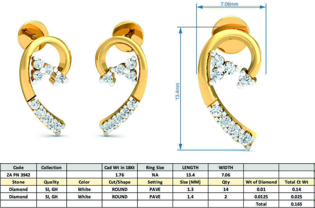 Women pendant-earrings set 3dm mgx render detail 3D print model 3D print model_7