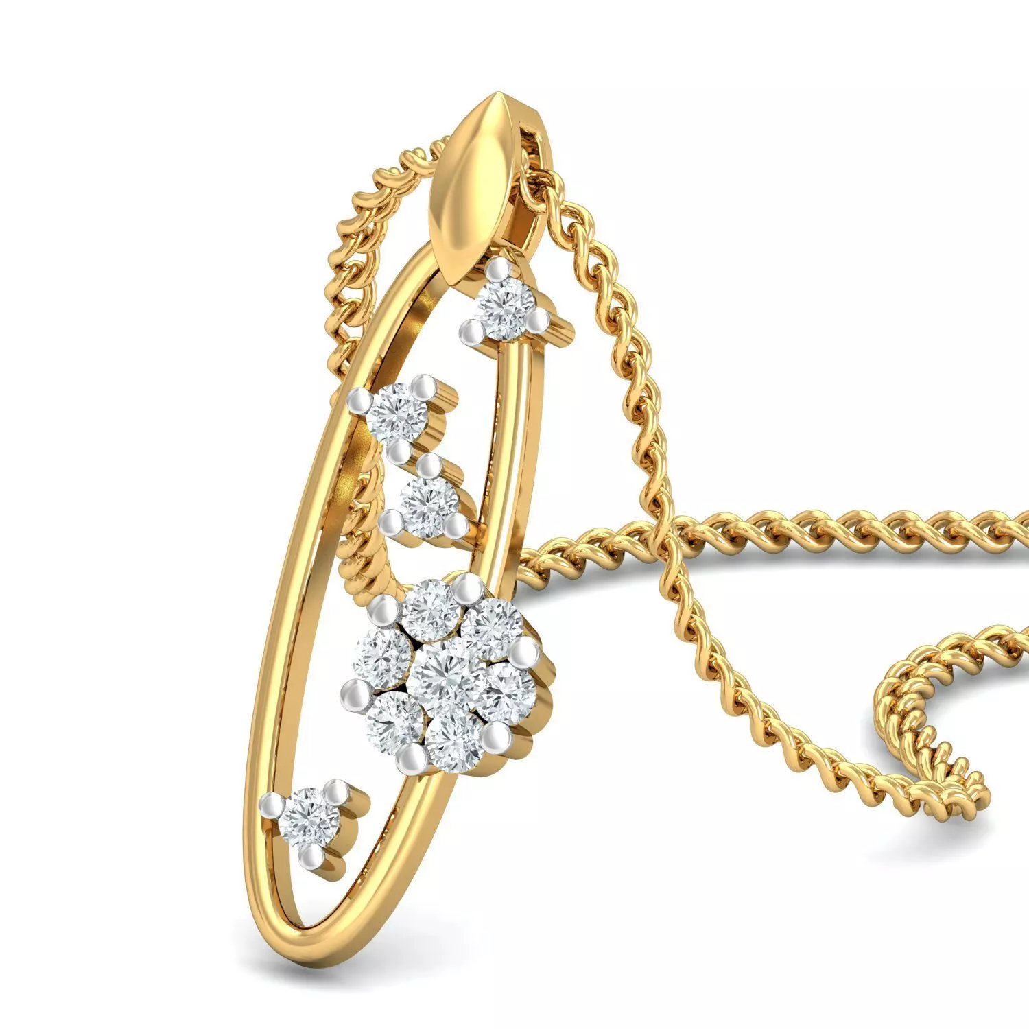 Women pendant-earrings set 3dm mgx render detail 3D print model 3D print model_0