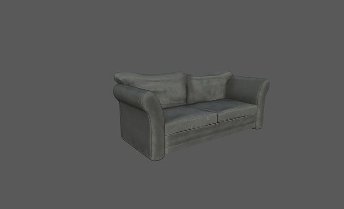 Cushion sofa Low-poly 3D model