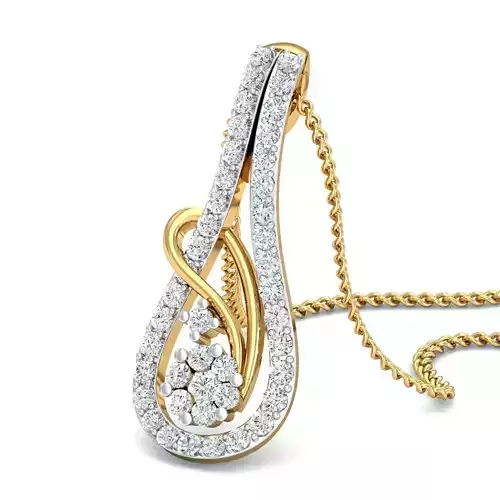 Women pendant-earrings set 3dm mgx render detail 3D print model 3D print model