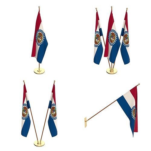 Missouri Flag Pack 3D model