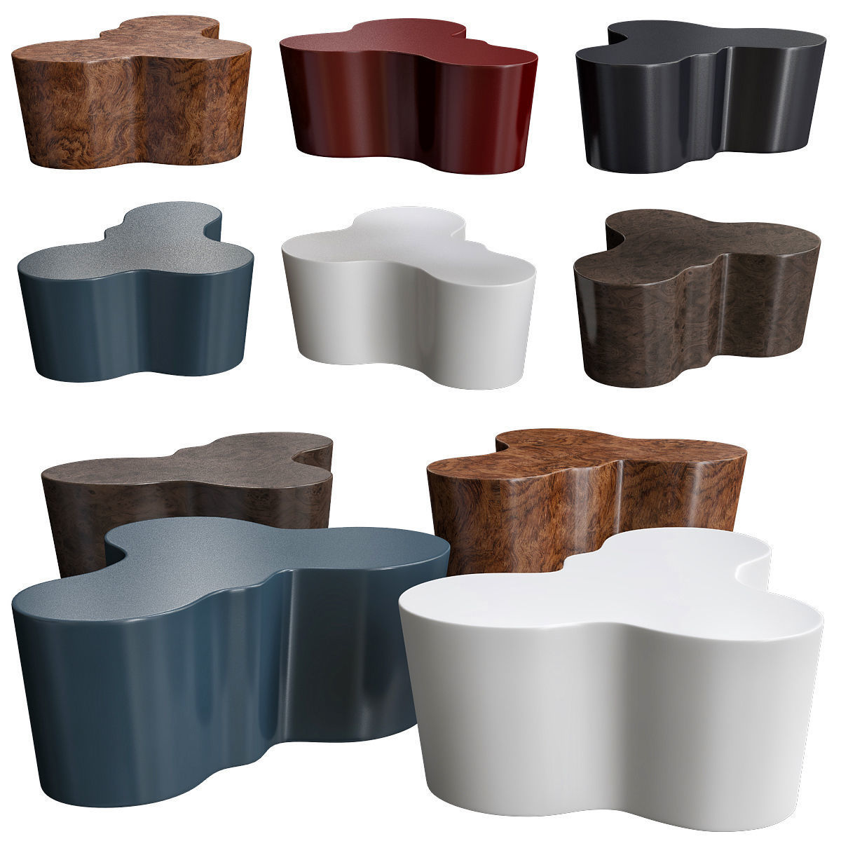 COFEE TABLE Collection 18 Pieces 3d model 3D model_22