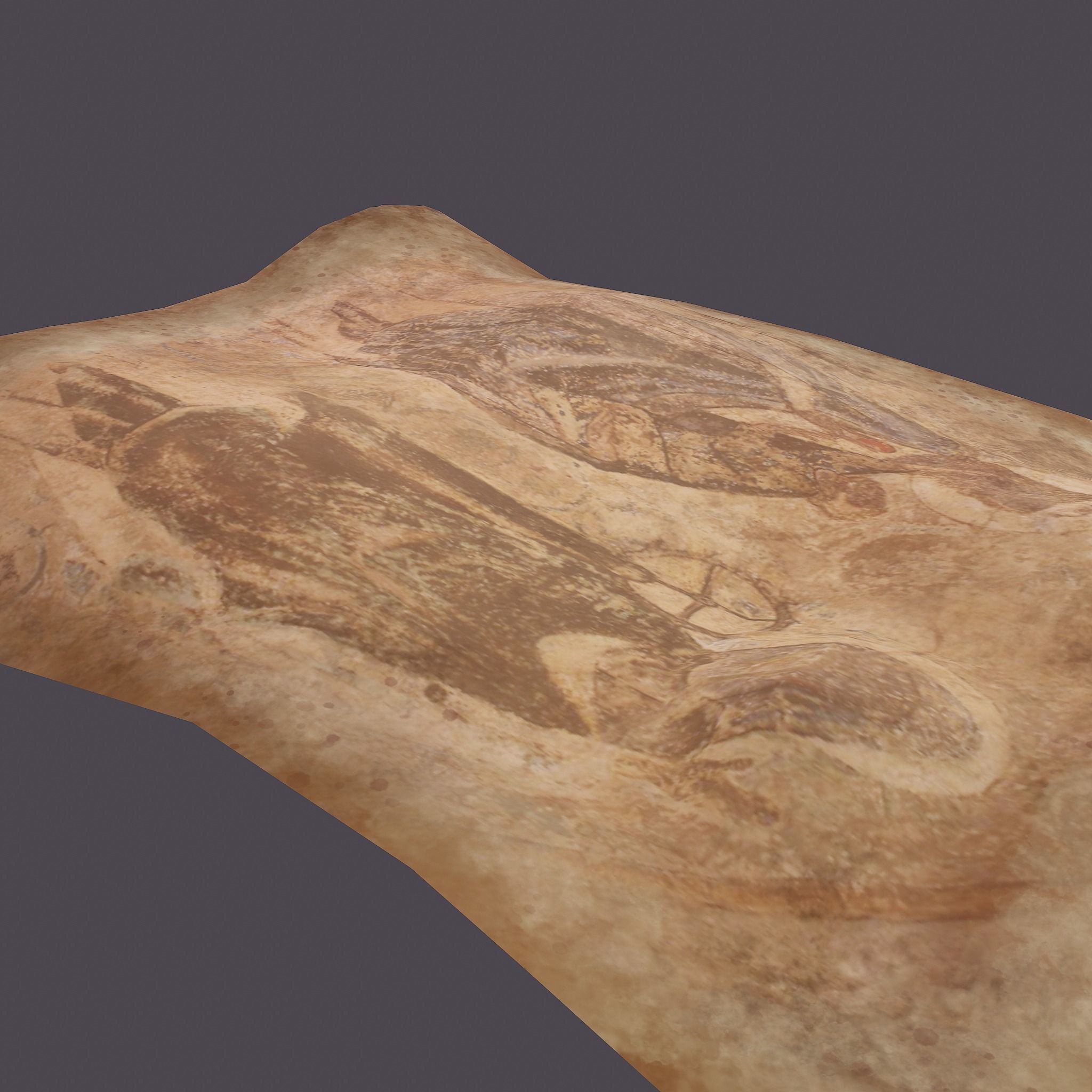 Worn Medieval Paper with Figures Free low-poly 3D model_6