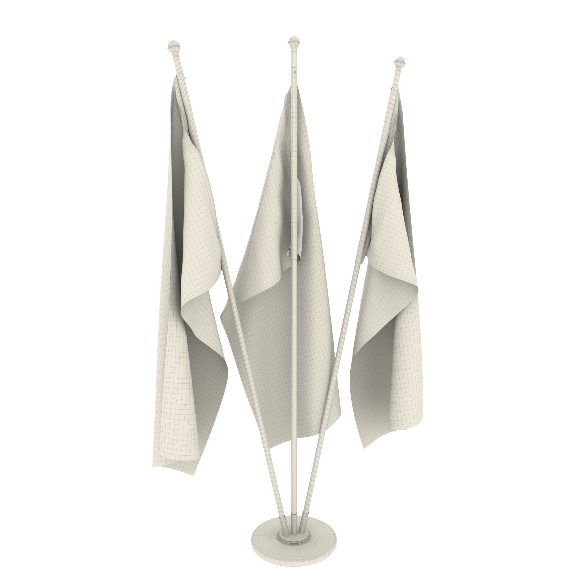 Wisconsin Flag Pack 3D model_4