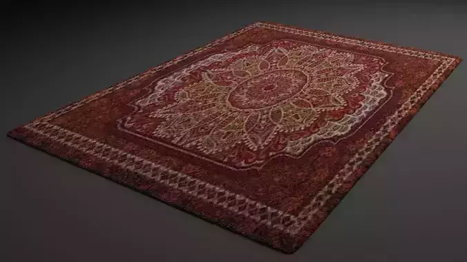 Carpet rug with ornate design