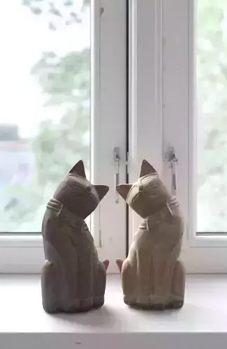 Wooden Small Cute Cat photoscanned model