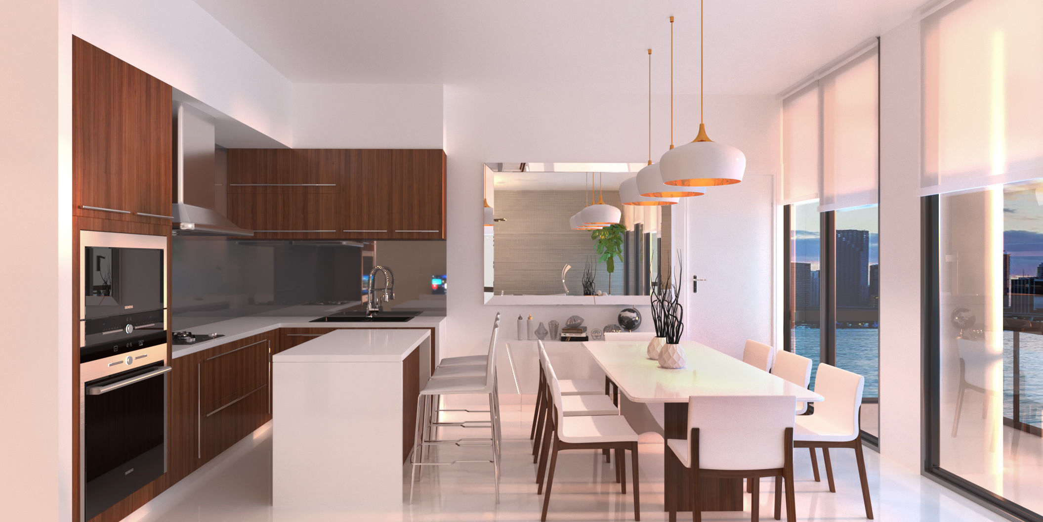 kitchen living 3D model_1