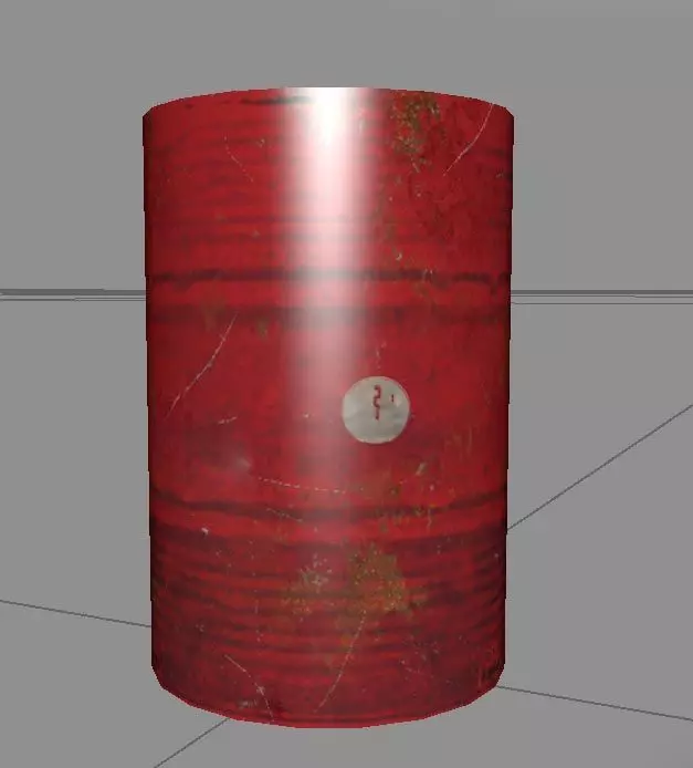 Drum lowpoly barrel Free low-poly 3D model
