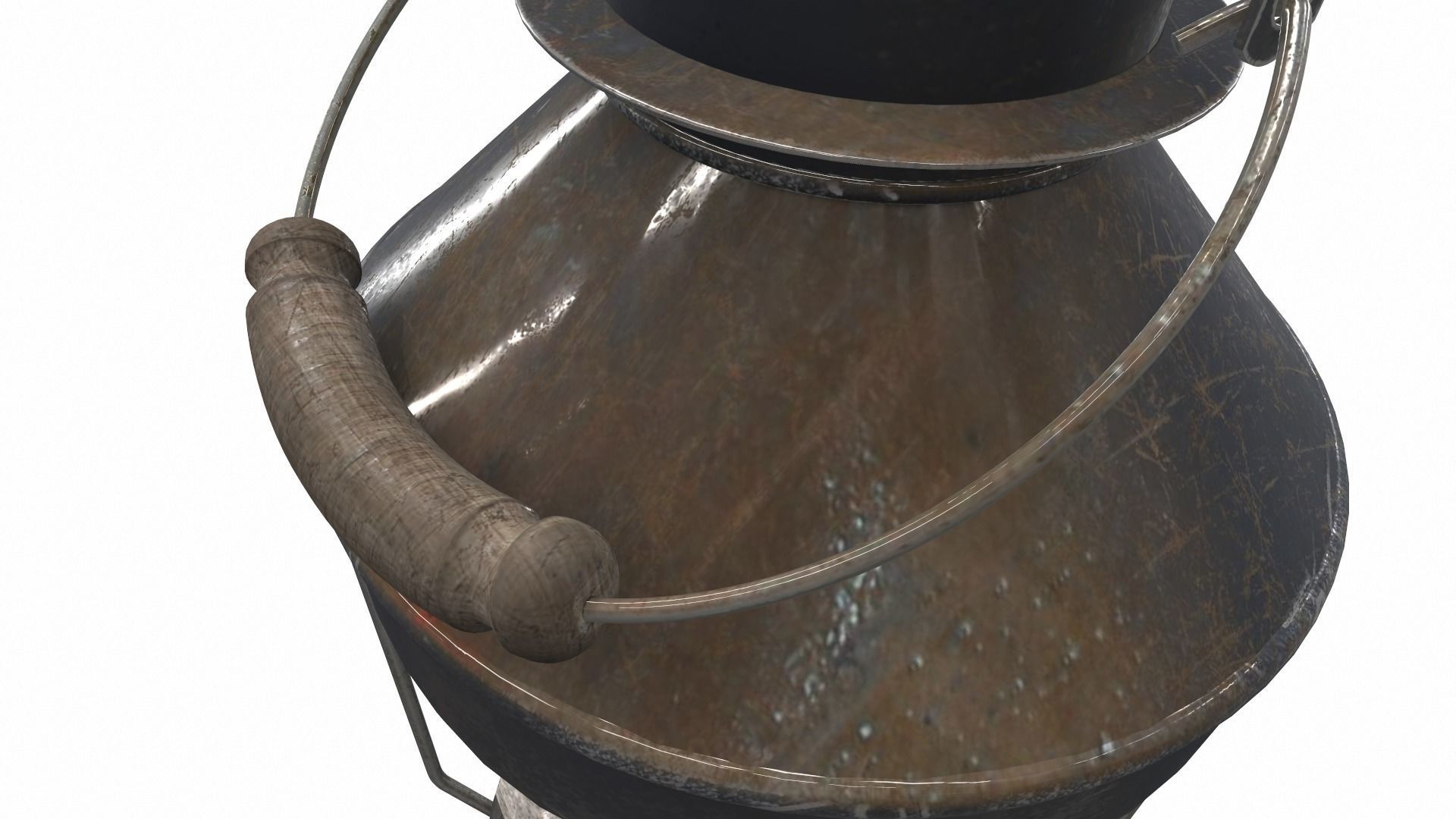 Vintage old oil lamp 3 3D model_8