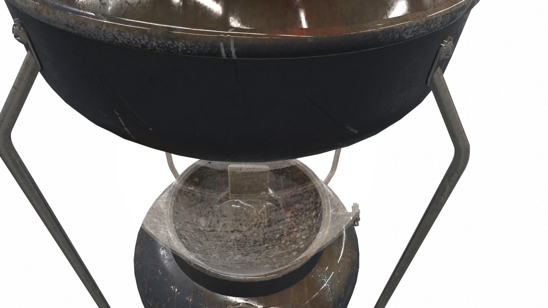 Vintage old oil lamp 3 3D model_5