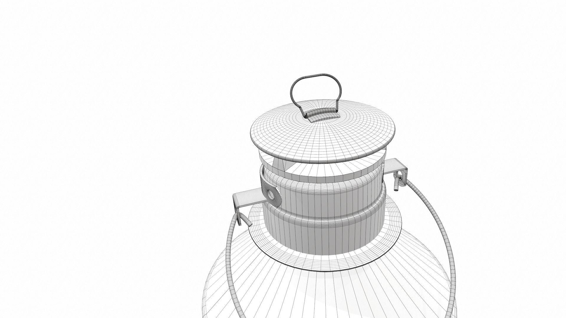 Vintage old oil lamp 3 3D model_14