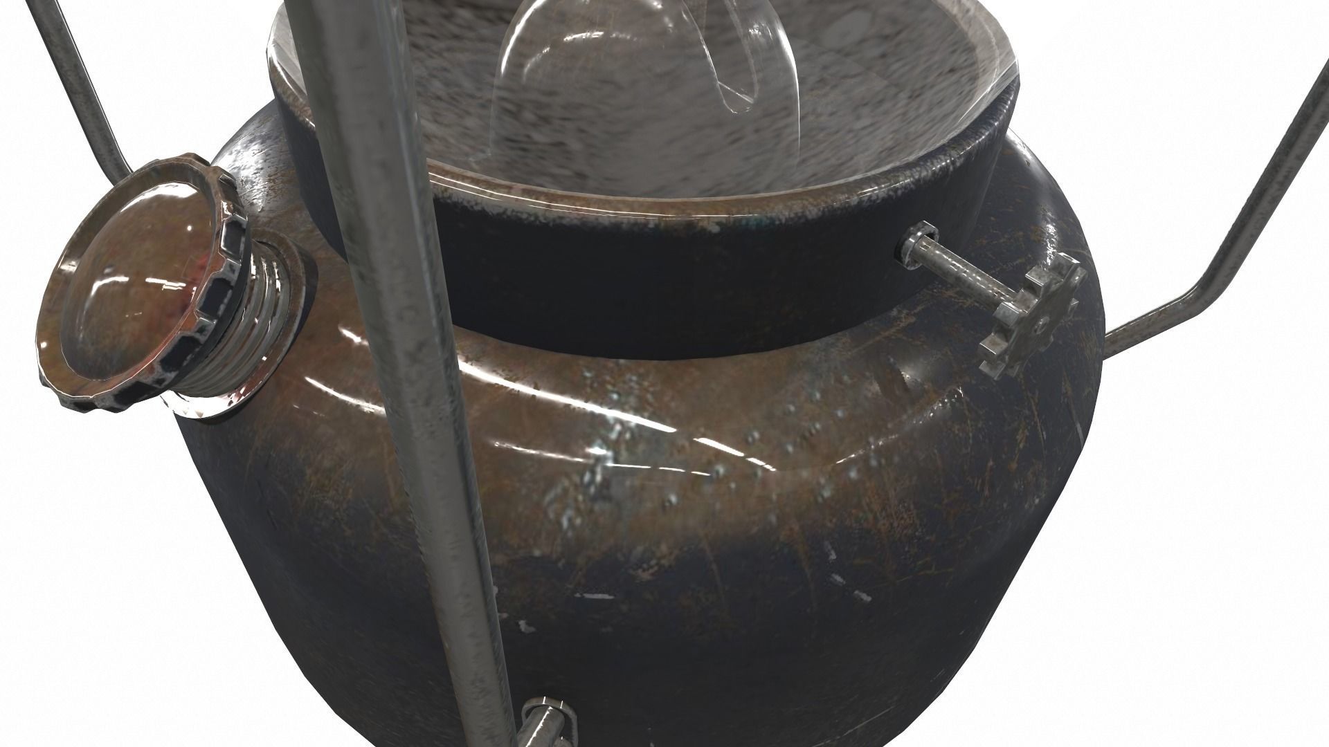 Vintage old oil lamp 3 3D model_6