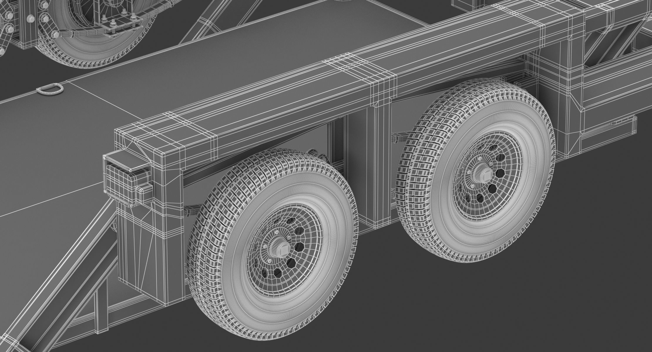 JLG 1014 Flatbed Trailer 3D model CGTrader