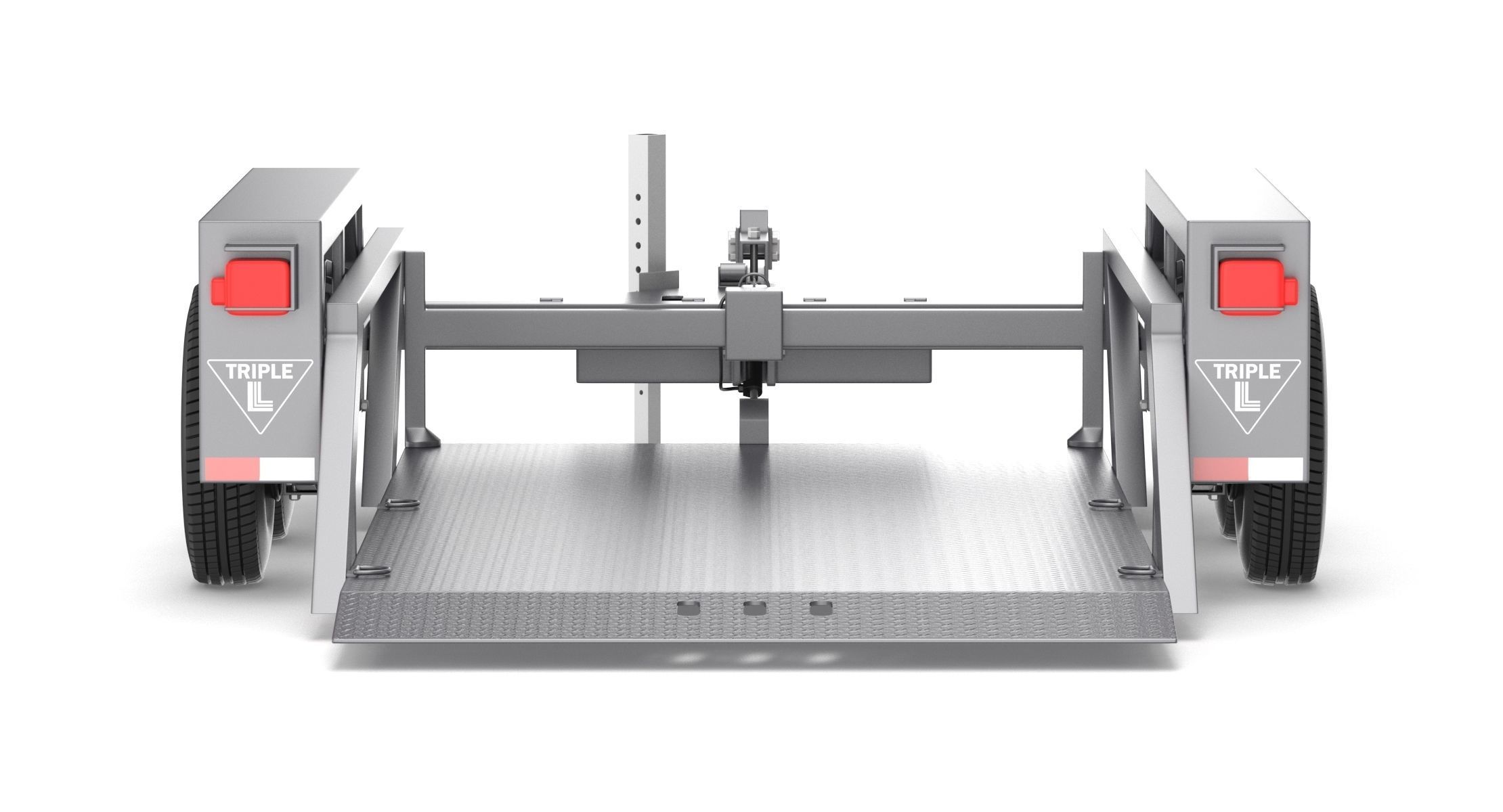 JLG 1014 Flatbed Trailer 3D model CGTrader