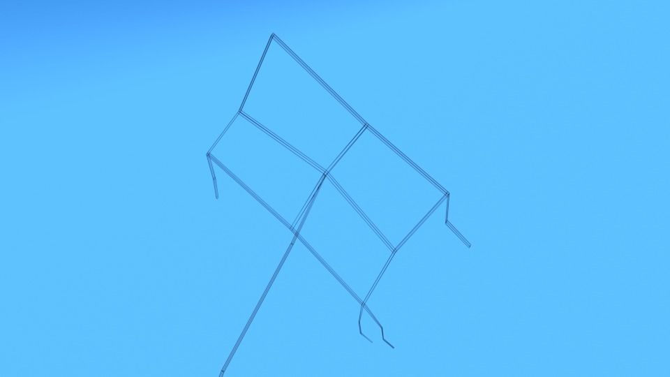 Low Poly Kid Running With a Kite Low-poly 3D model_16