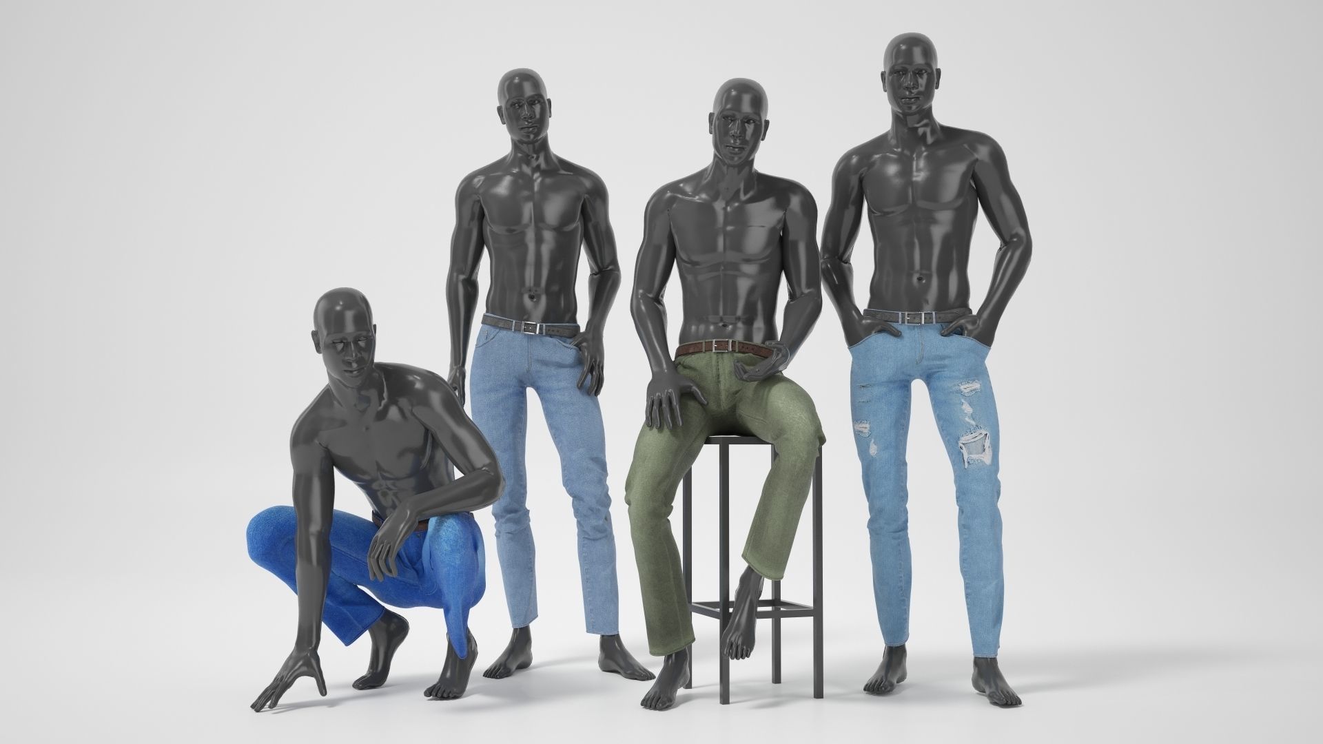 Male mannequins whith clothes  FULL PACK 3D Model Collection_19