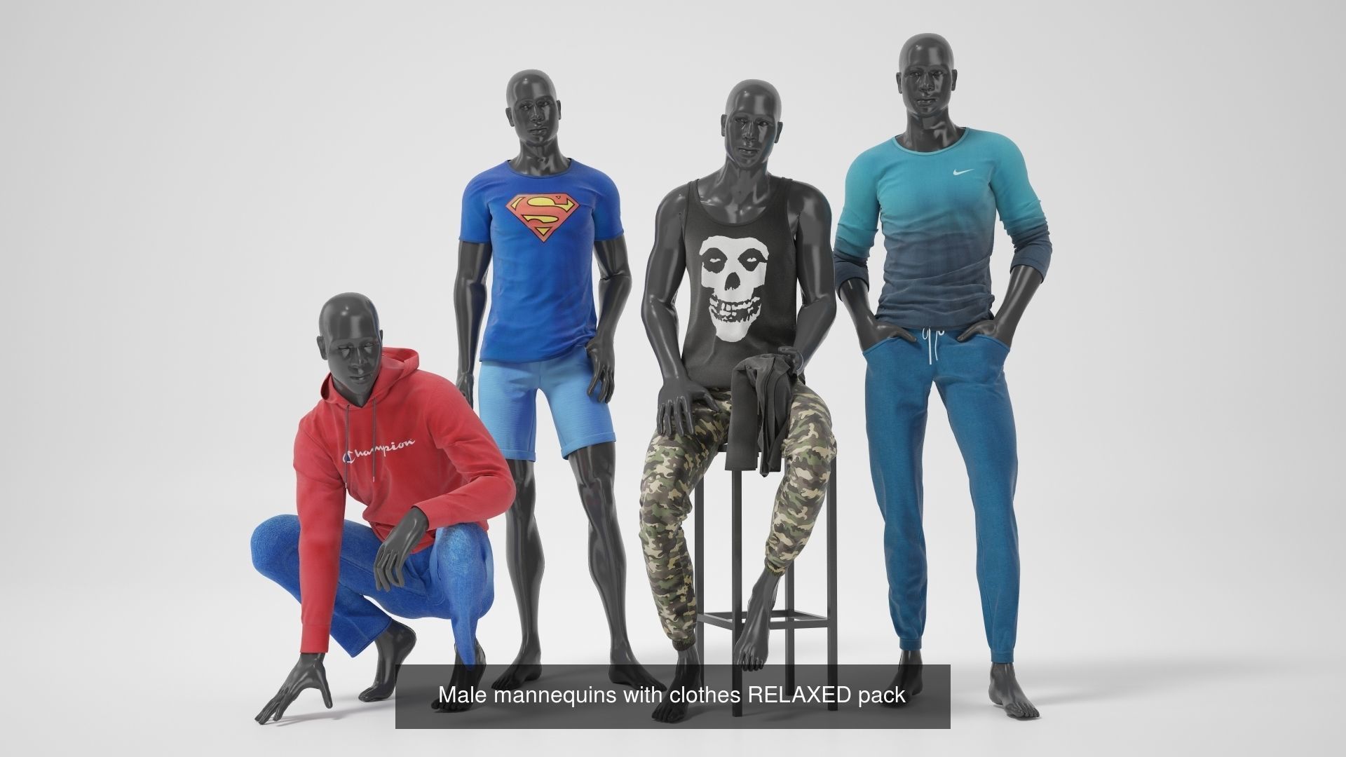 Male mannequins whith clothes  FULL PACK 3D Model Collection_5