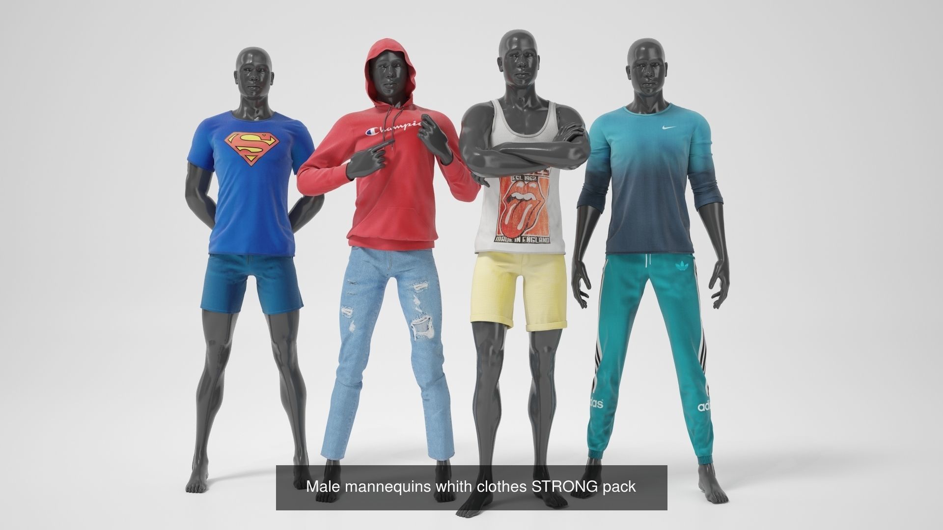 Male mannequins whith clothes  FULL PACK 3D Model Collection_8