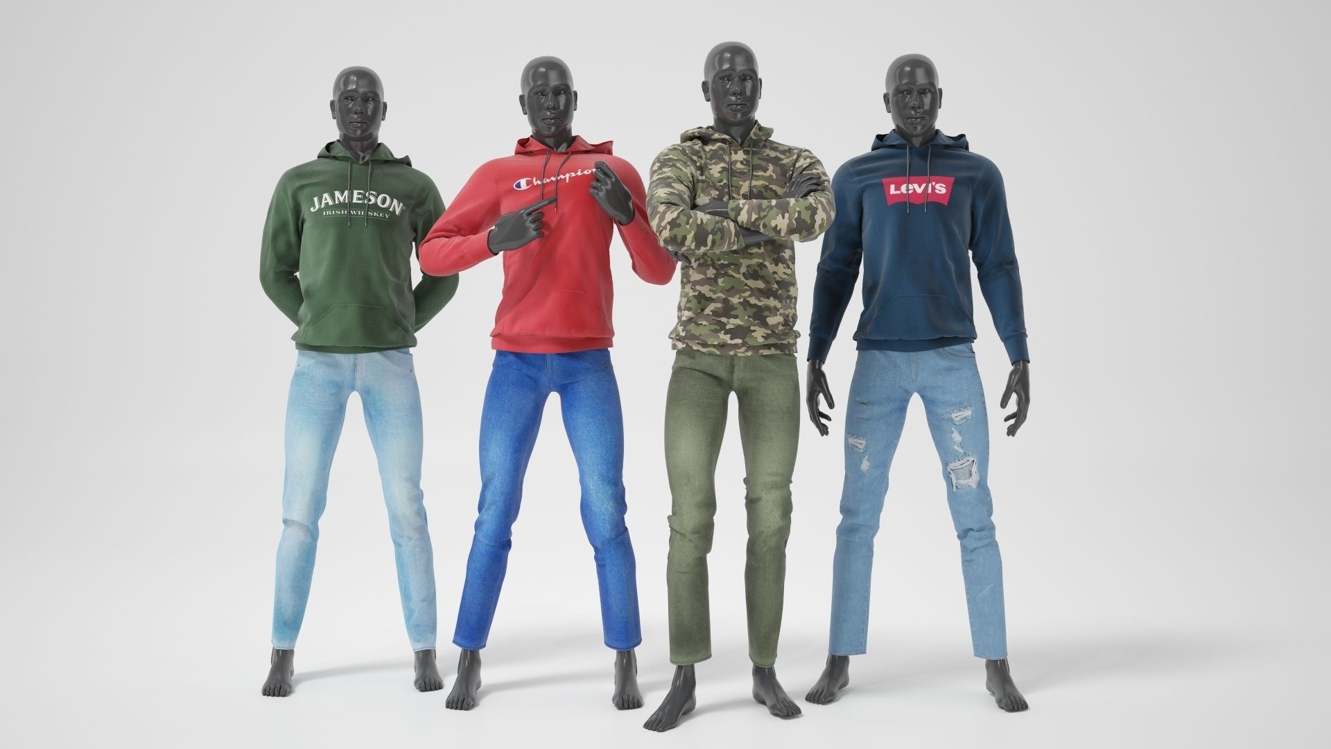 Male mannequins whith clothes  FULL PACK 3D Model Collection_33