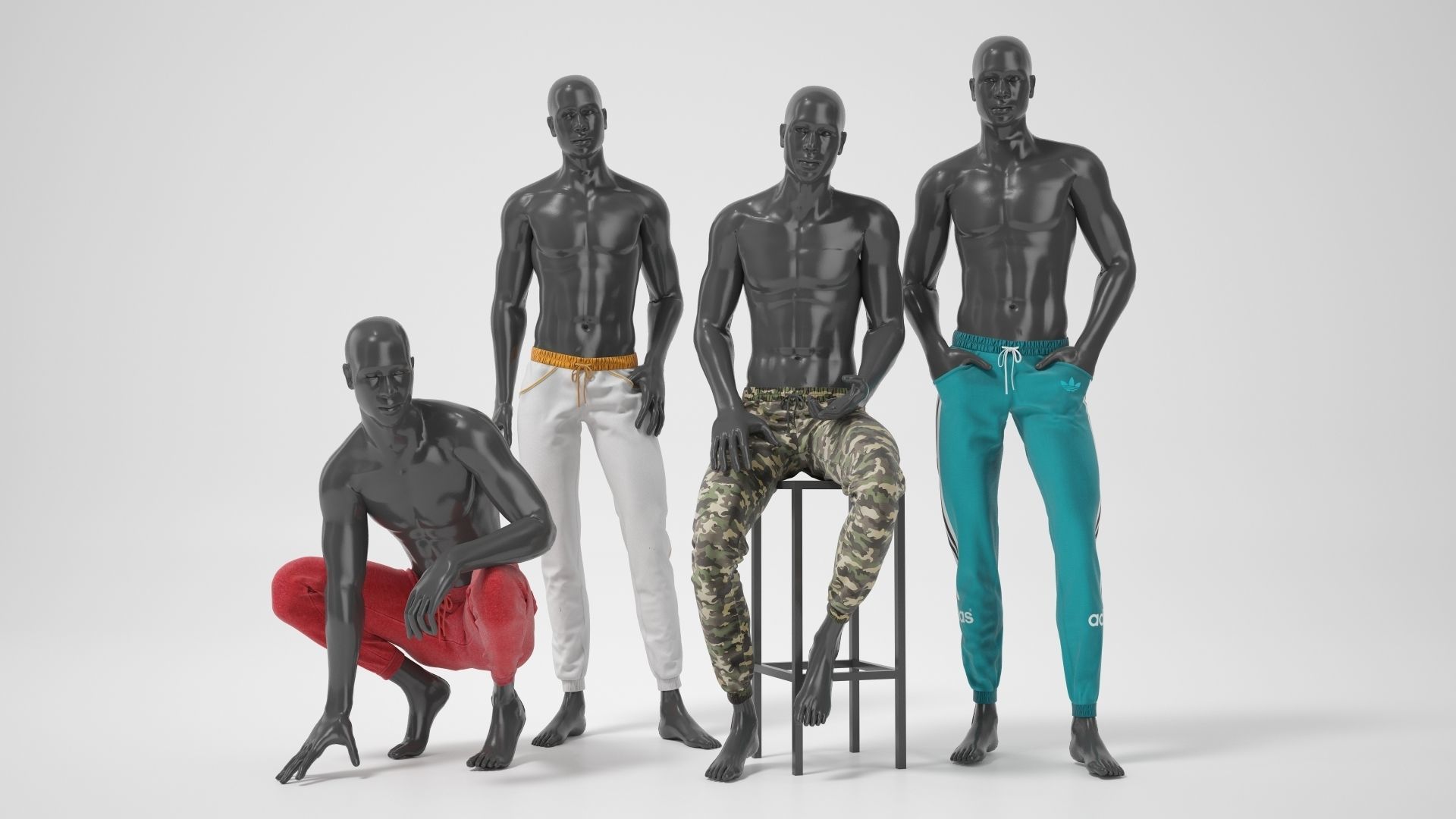 Male mannequins whith clothes  FULL PACK 3D Model Collection_16
