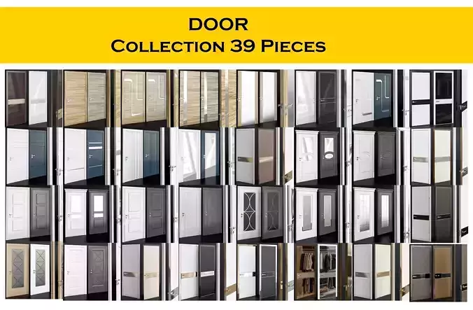 DOOR Collection 39 Pieces 3d model