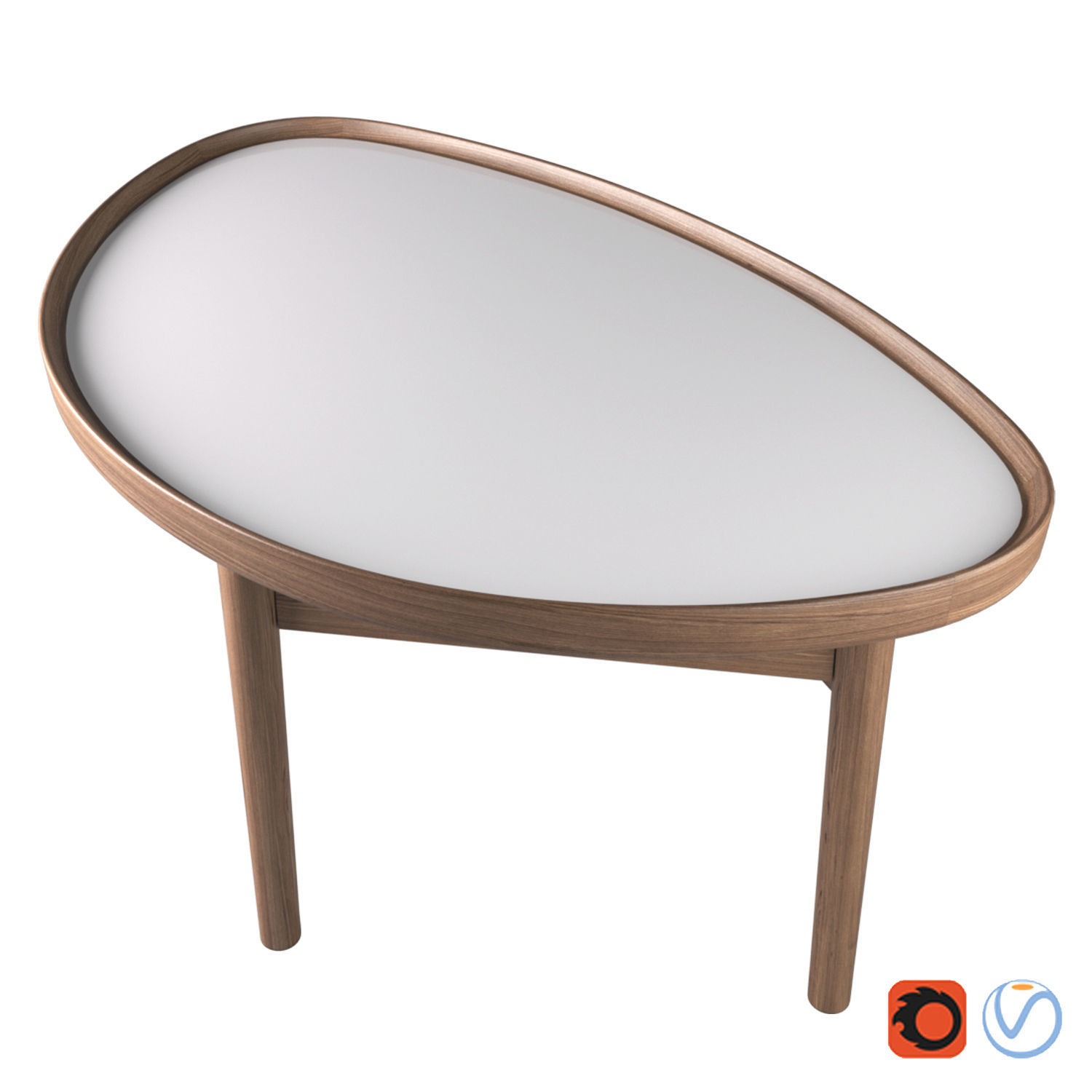 Eye table By Finn juhl 3D model_5